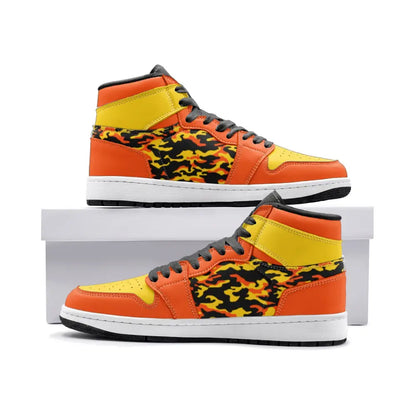 Orange and Yellow Camo TR Sneakers - 3 Men - Shoes