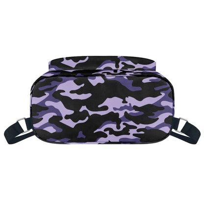 Purple and Black Camo Drawstring Backpack - ONESIZE