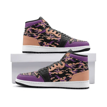 Purple and Cream Camo TR Sneakers - 3 Men - Shoes
