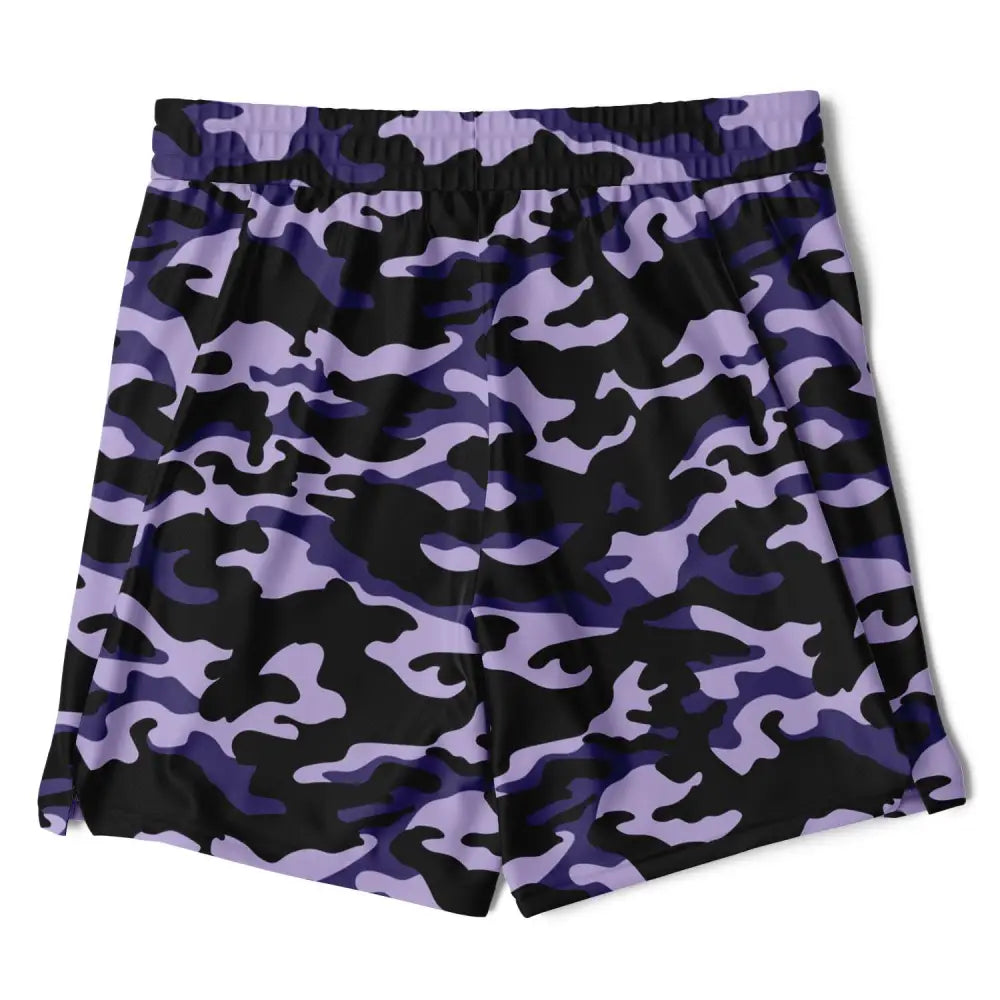 Purple Camo 2-in-1 Shorts - Men’s 2-in-1 Shorts - AOP