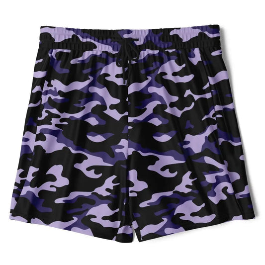 Purple Camo 2-in-1 Shorts - XS - Men’s 2-in-1 Shorts - AOP