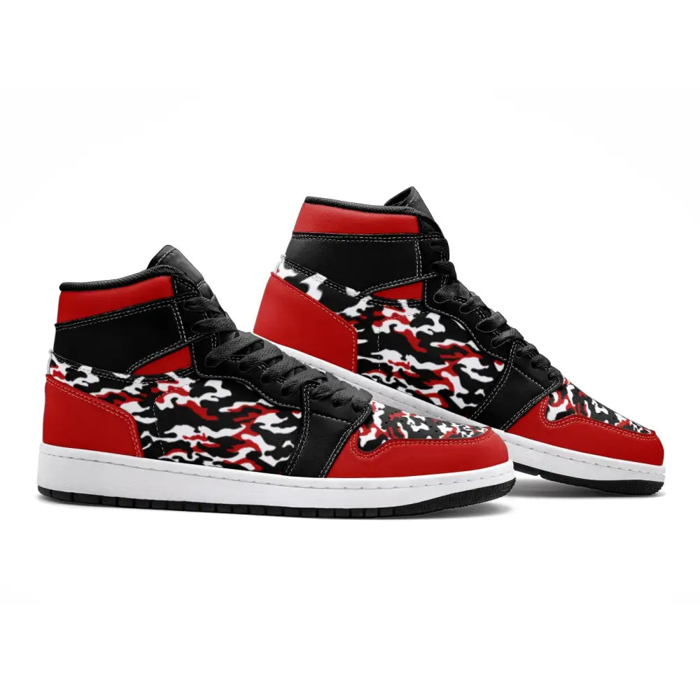 Red and Black Camo TR Sneakers - Shoes