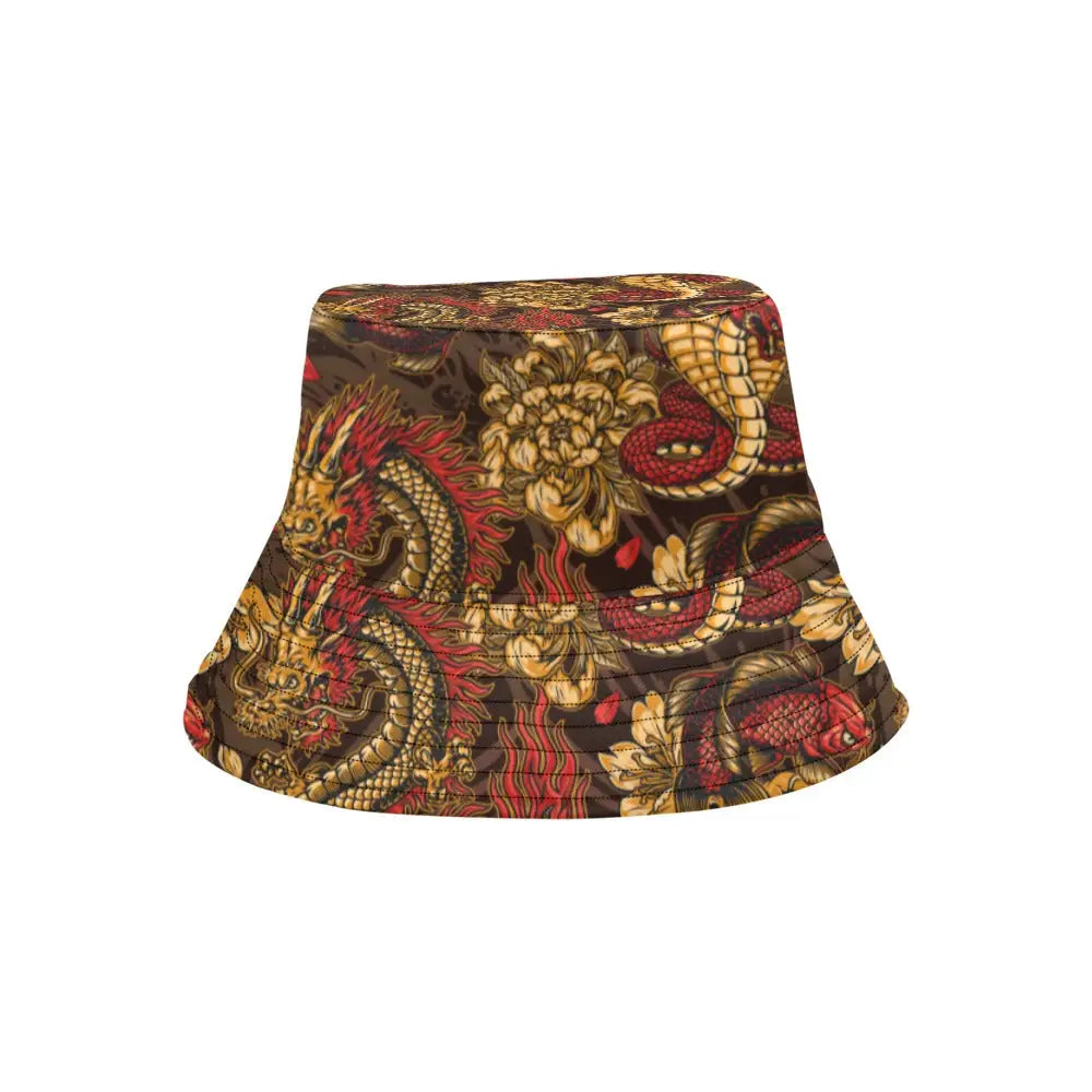 Red Dragon Bucket Hat - One Size - All Over Print Bucket Hat