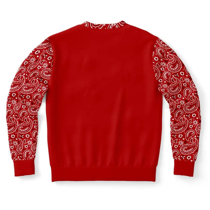 Red Paisley Bandana Fashion Sweatshirt - Fashion Sweatshirt