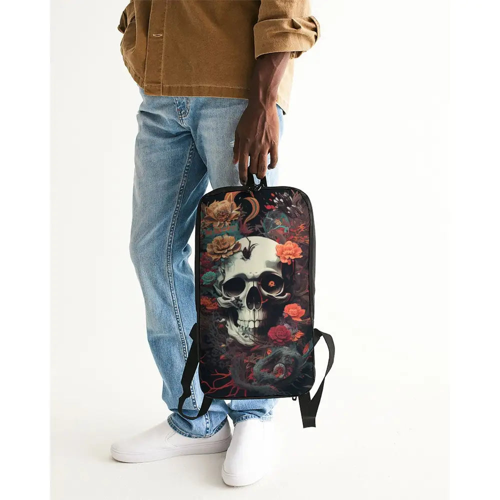 Skull and Flowers Slim Tech Backpack - UNIVERSAL - Backpacks