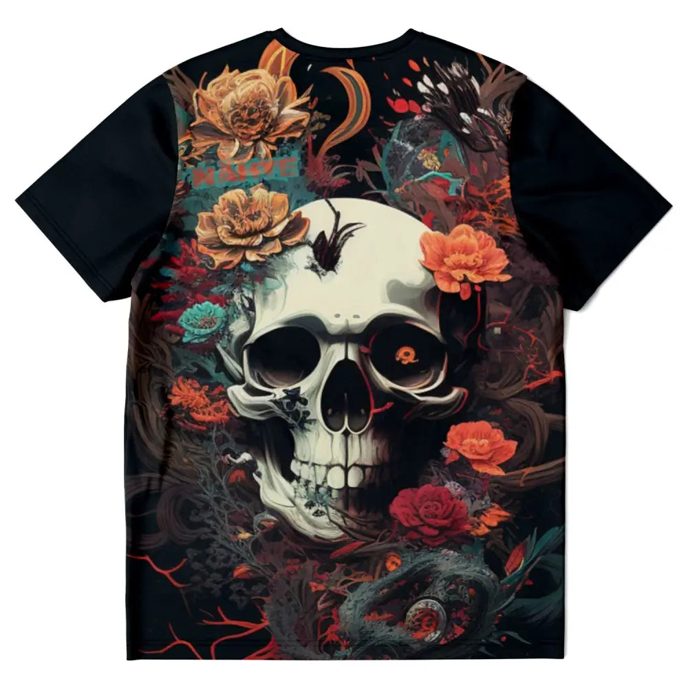 Skull And Flowers Tee - T-shirt
